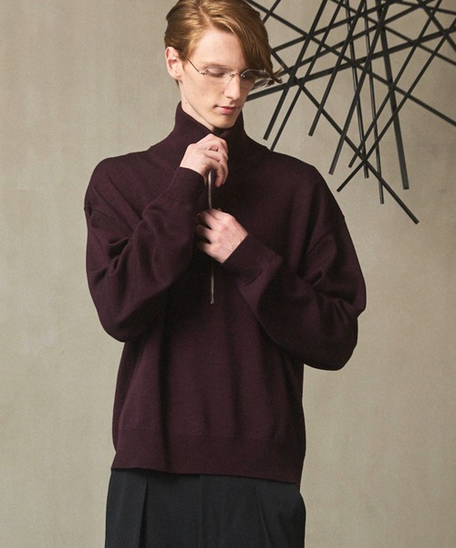 UNISEX》Cashfeel Extra Fine Merino Wool Prime-Over Half Zip Knit