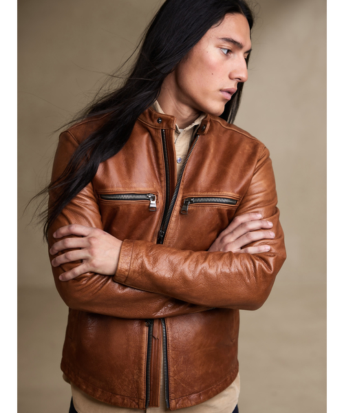 Banana Republic（バナナリパブリック）の「レザー バイカージャケット