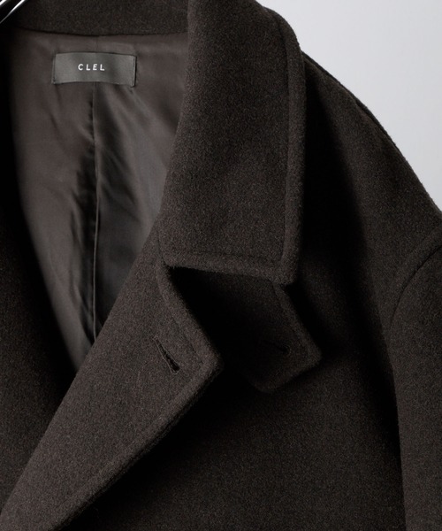 セール】【CLEL】Wool Blend Tech Melton Double Chester Coat