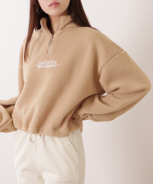 ハーフ ジップ ボア フリース プルオーバー（その他トップス）｜Lace