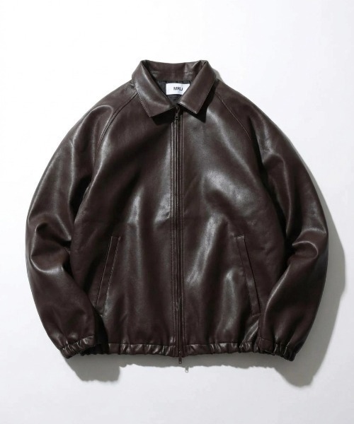 セール】2026SS MRU/エムアールユー オーバーサイズ ダブルジップ PU