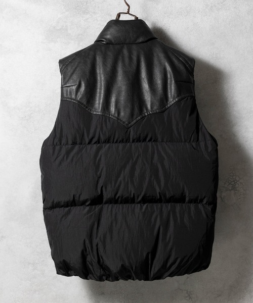 COMBINATION DOWN VEST / コンビネーション スタンドネック ボリューム