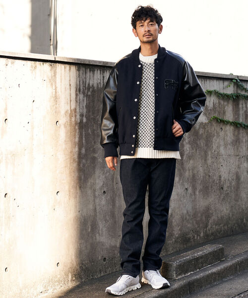 SKOOKUM×B:MING by BEAMS] 別注レザーコンビスタジャン 【公式通販】