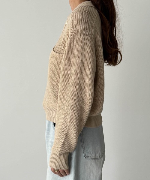 CANAL JEAN（キャナルジーン）の「RED CHOP WORKS ポロニット（ニット
