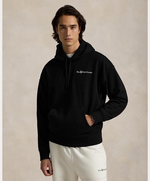 リラックスド フィット ロゴ フリース フーディ（パーカー）｜POLO