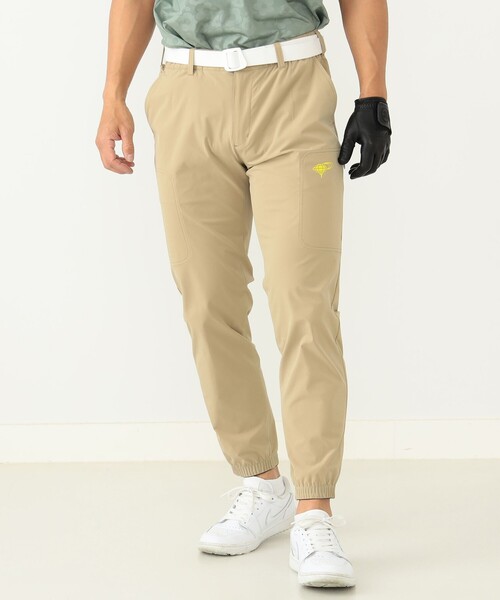 BEAMS GOLF ビームスゴルフ 裾ジップ ジョガーパンツ メンズ カーキ