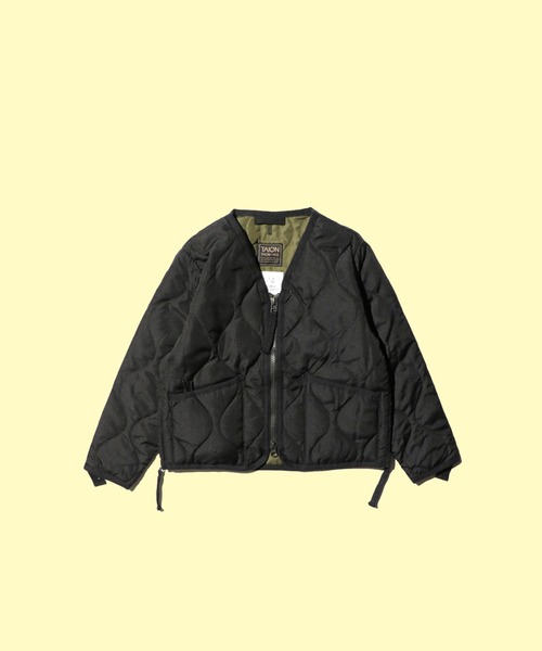 セール】TAION / タイオン 'KIDS' MILITARY ZIP VNECK DOWN JACKET