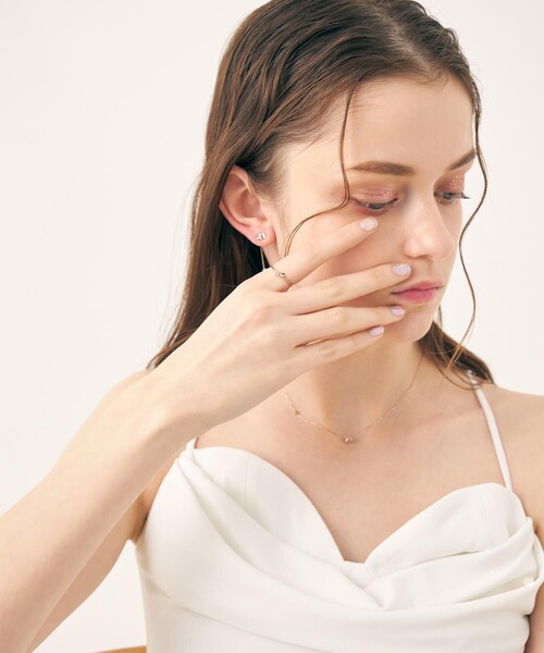 ete（エテ）の「○[チェリーブロッサム] K10MPG ホワイトトパーズ