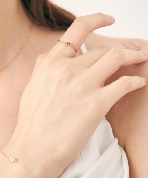 ete（エテ）の「○[チェリーブロッサム] K10MPG ホワイトトパーズ