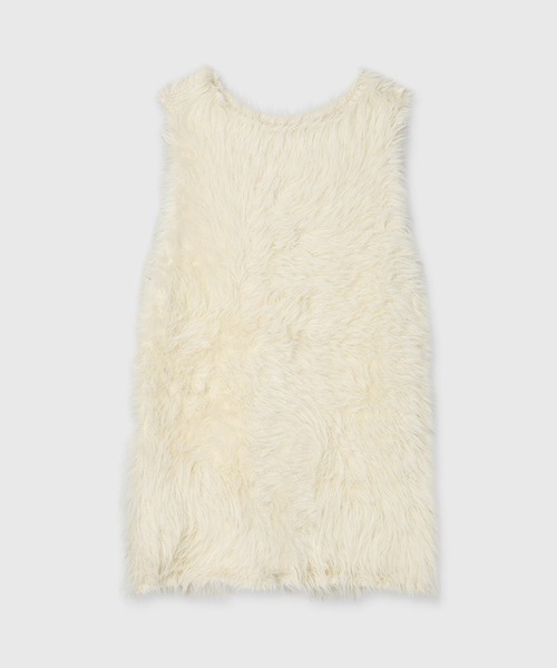 anuans（アニュアンス）の「ファーライクノースリーブニットトップス