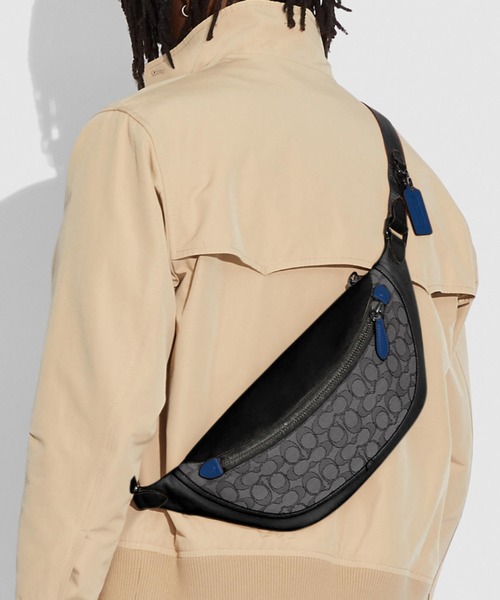 ✨希少美品✨ COACH コーチ リーグベルトバッグ ジャガード