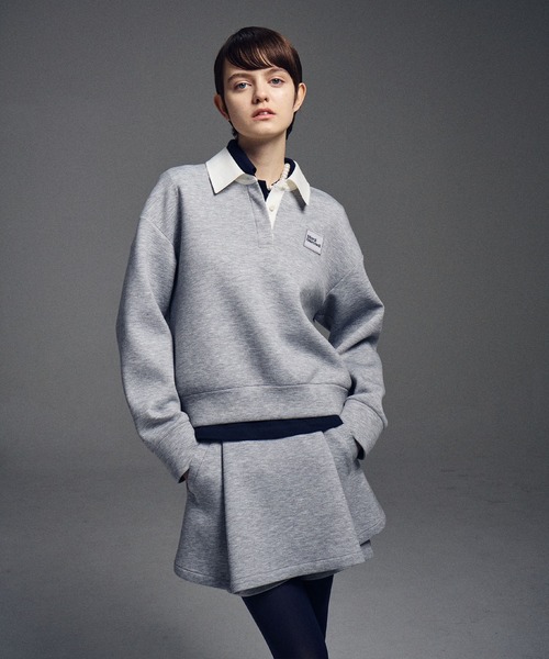 Mardi Mercredi（マルディメクルディ）の「NEOPRENE CROPPED SHIRT