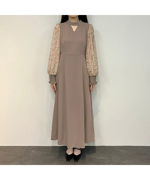 セール】スリーブエンブロイダリードレス / sleeve embroidery dress