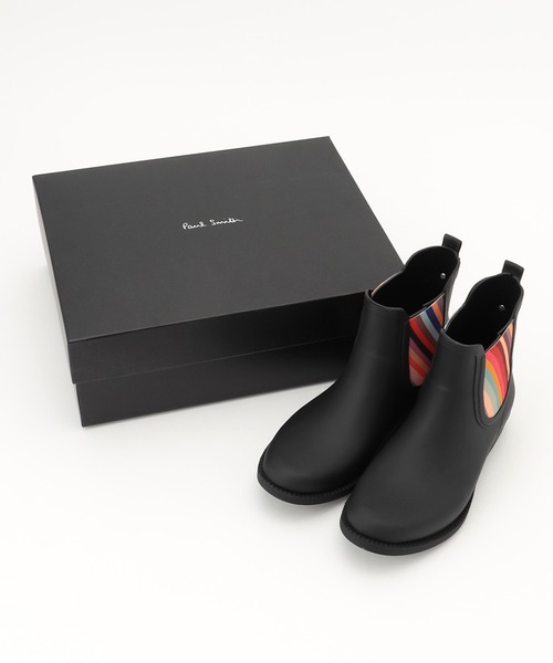 極美品】Paul Smith ポールスミス エリーレインブーツ ブラック 6 Paul