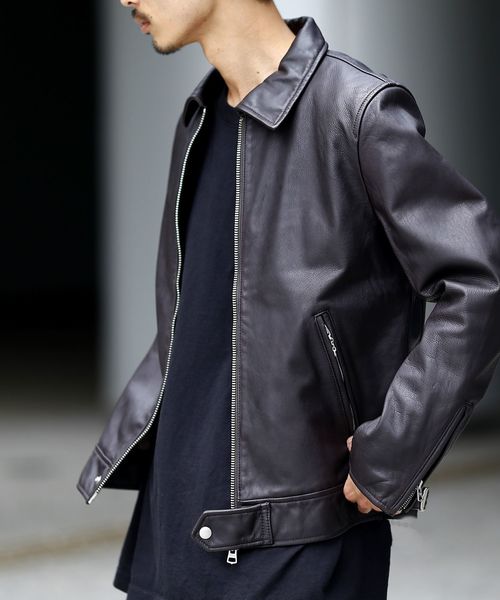 GRICO theory シングル ライダース ラム レザー ブルゾン THEORY