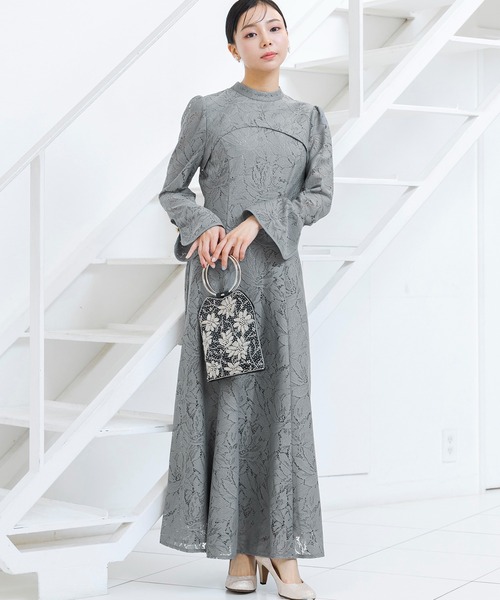 formforma限定】リーフレースドレス/ワンピース/結婚式/パーティー