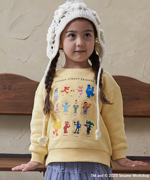 セール】【SESAME STREET】キャラいっぱいトレーナー（スウェット