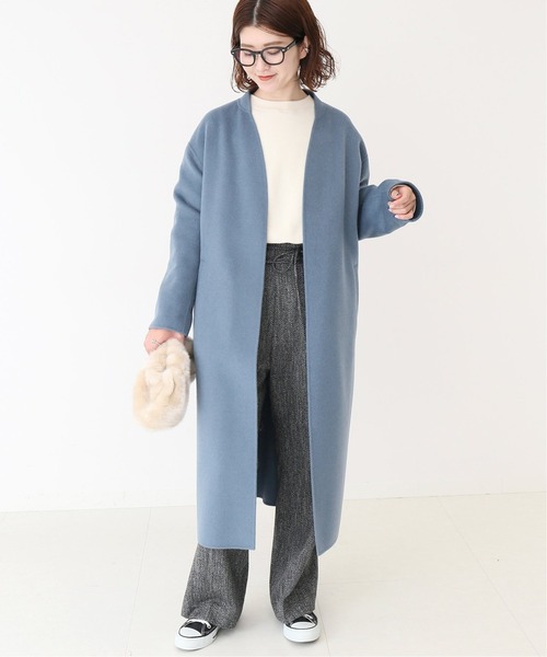 Spick & Span（スピックアンドスパン）の「ウールVネックカラーリバー