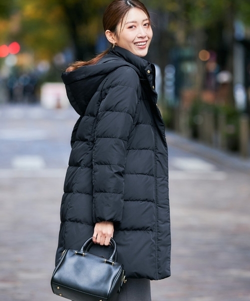 セール】フーデッドロングダウンコート（ダウンジャケット/コート