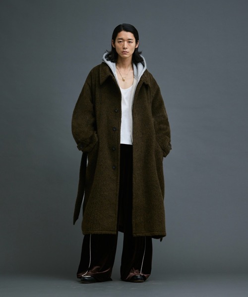 soerte（ソエルテ）の「Wool Blend Shaggy Over Coat / ウールブレンド