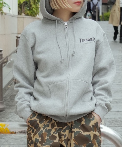 CRACKED HOMETOWN ZIP HOODIE SWEAT PARKA/THRASHER/スラッシャー 定番