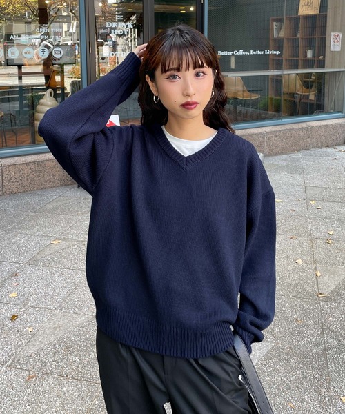 Chillfar（チルファー）の「デイリーVネックカラーニット（ニット