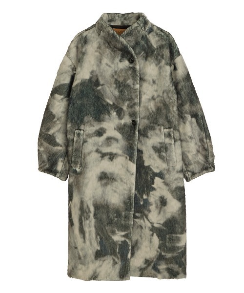 Ameri（アメリ）の「UND TEXTURE ART FLOWER SHAGGY COAT（チェスター