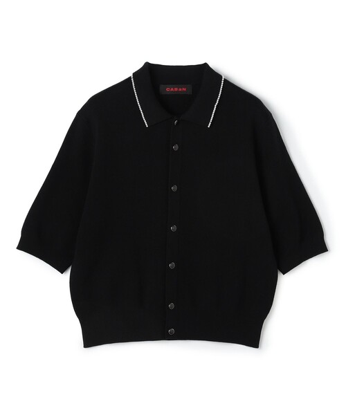コットンカシミヤ パールポロカーディガン（カーディガン/ボレロ