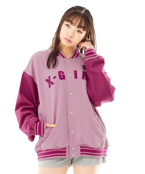 X-GIRL エックスガール ボルドー ベージュ スタジャン X-GIRL エックス