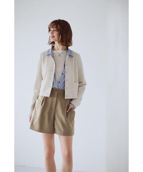 セール】ノーカラー ジャケット（ノーカラージャケット）｜To b. by