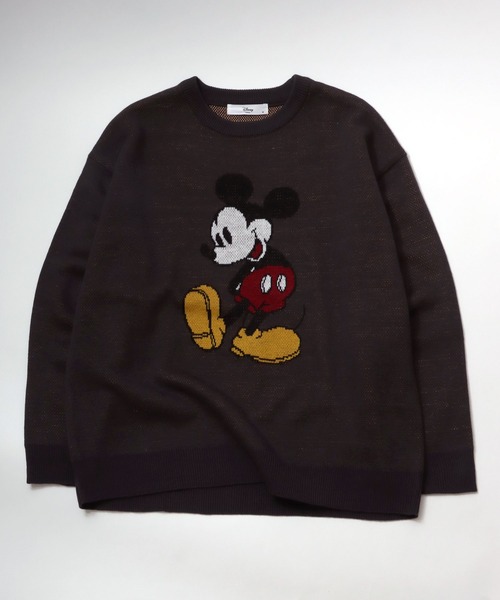 セール】Disney（ディズニー）キャラクタージャガード編みニット