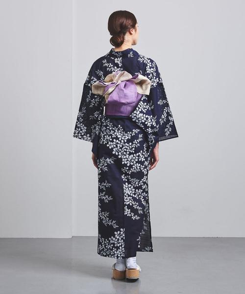 竺仙（チクセン）の「＜竺仙（ちくせん）＞萩 綿絽地染 紺 浴衣（浴衣