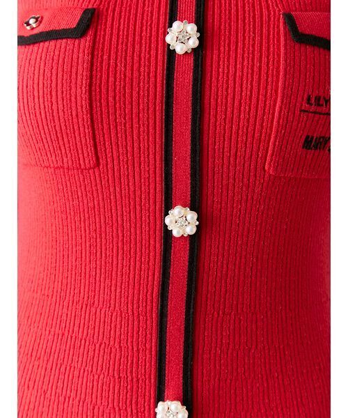 セール】【LILY BROWN×MARY QUANT】ビジューボタンミニニット