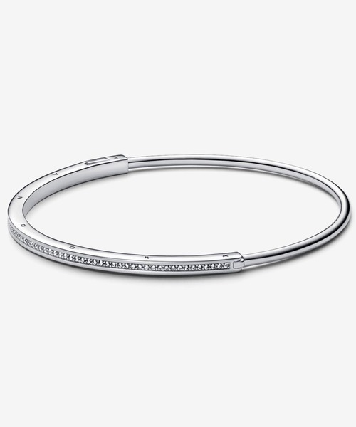 セール】Pandora Signature I-D パヴェ バングル （シルバー