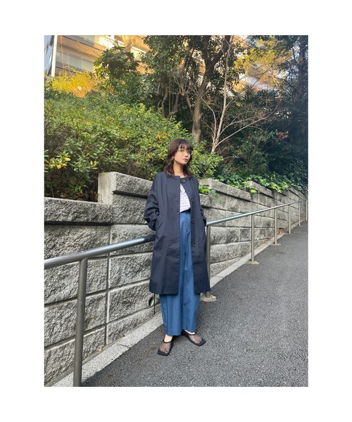 BLACK BY MOUSSY（ブラックバイマウジー）の「no collar long coat