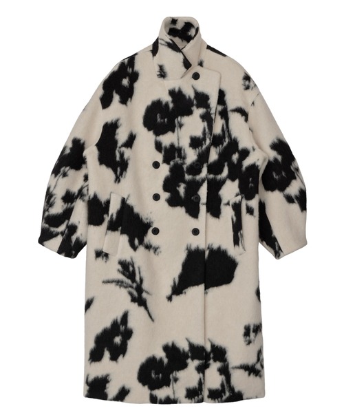 Ameri（アメリ）の「UND SHADOW FLOWER WOOL COAT（チェスターコート