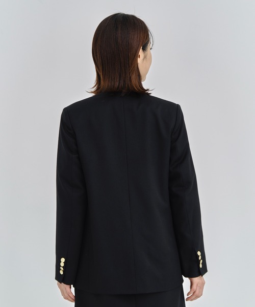 CINOH/チノ】BLACK FORMAL NO COLLAR JACKET/ブラックフォーマルノー