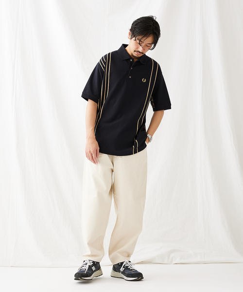 セール】【FRED PERRY/フレッドペリー別注】ストライプ襟付シャツ