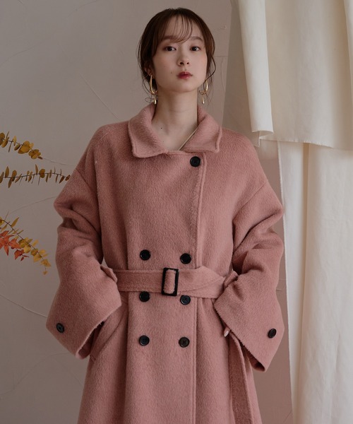 セール】shaggy long coat / シャギーロングコート（チェスターコート
