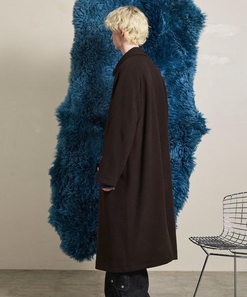 UNISEX》Super170s Prime-Over Melton Balmachan Coat/プライム