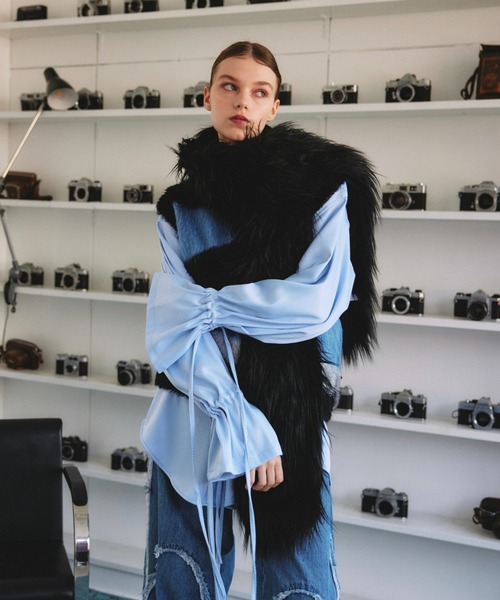 seyto（セイト）の「Multi way volume long fur muffler / マルチ
