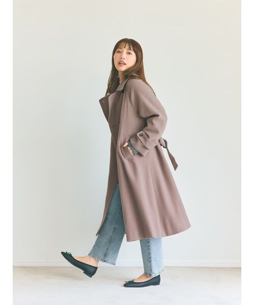 COHINA（コヒナ）の「2wayカラーバックフレアウールコート【低身長