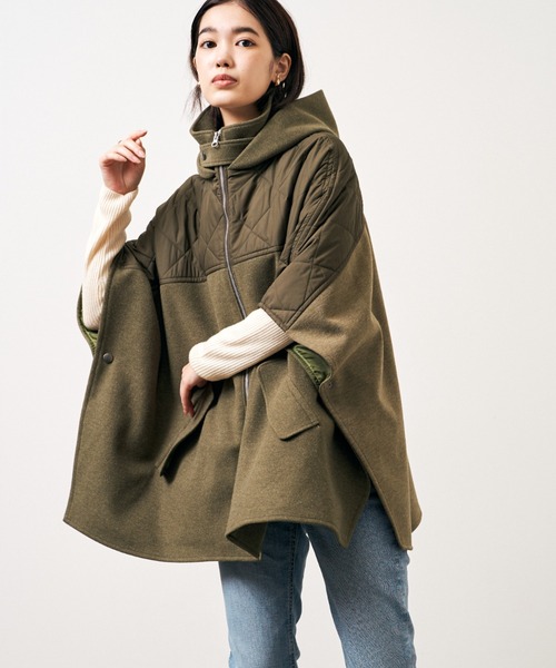 HERENCIA（ヘレンチア）の「シャギー リバーシブル ポンチョ（ポンチョ