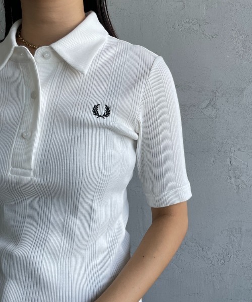 セール】[FRED PERRY/フレッドペリー] ワンポイントロゴ刺繍 リブ