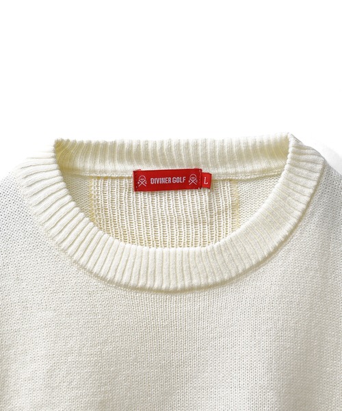 セール】【DIVINER GOLF】バックロゴクルーネックニット メンズ ゴルフ