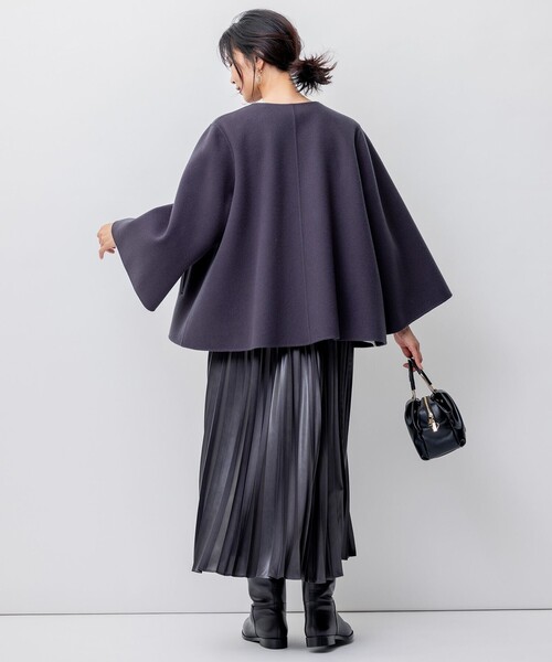 セール】ウールリバー ケープ ジャケット（ノーカラーコート）｜23区 S