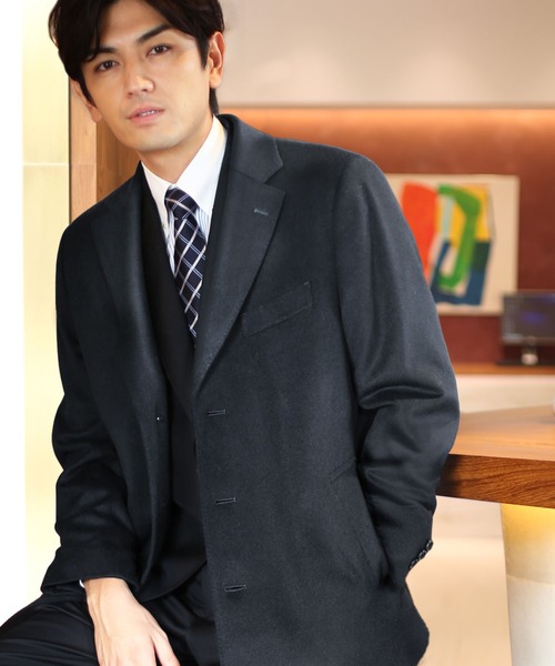 Mendelssohn 極美品 カシミヤ100% チェスターコート カシミヤ100