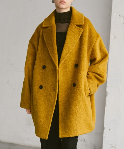 Happy John（ハッピージョン）の「wool blend shaggy cocoon p coat