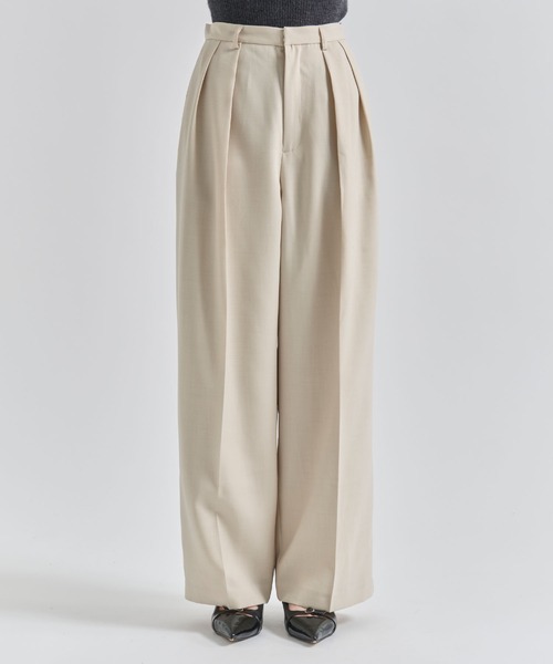 セール】《ZOZOTOWN限定》【Louren/ローレン】2tuck cocoon pants/2
