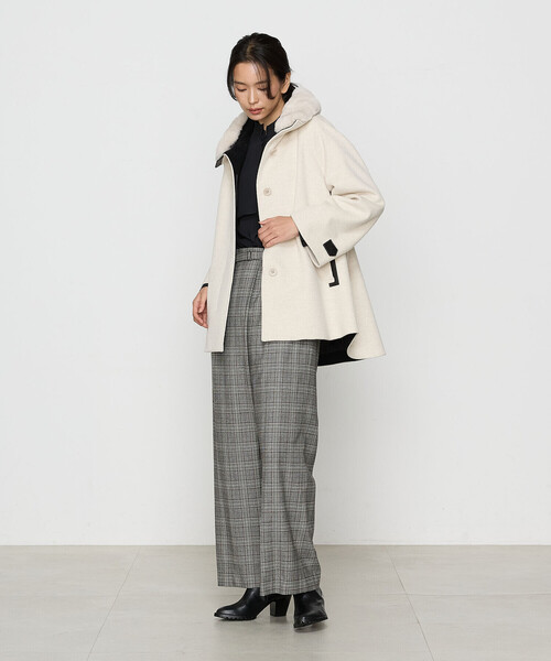 セール】アンゴラウール Aラインショートコート（その他アウター